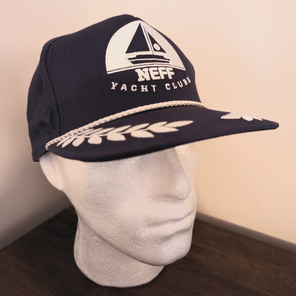 NWOT NEFF Snapback hat Captain Yacht Club Navy Blue